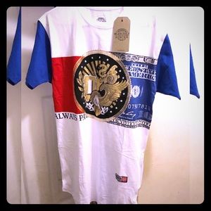 STYLISH! Mens Long length style Graphic Tee Size M